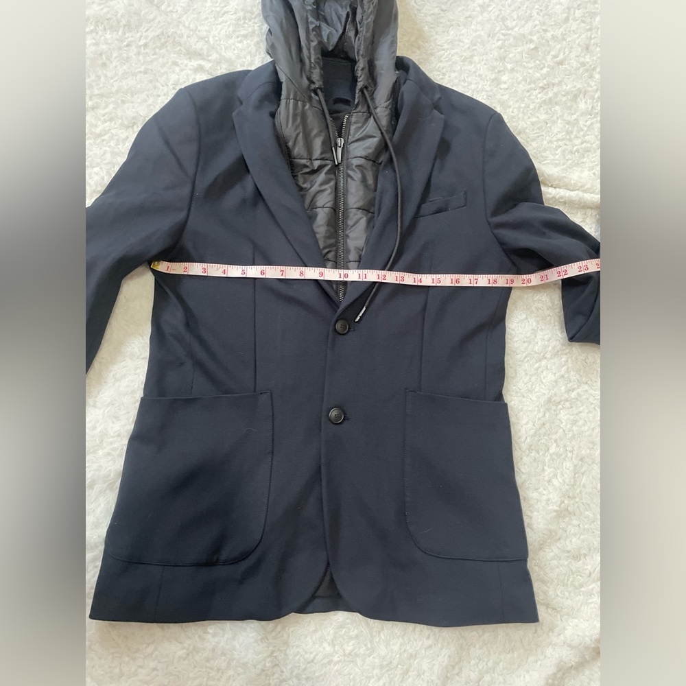 Zara Men's Black Hooded Blazer - Picture 13 of 16
